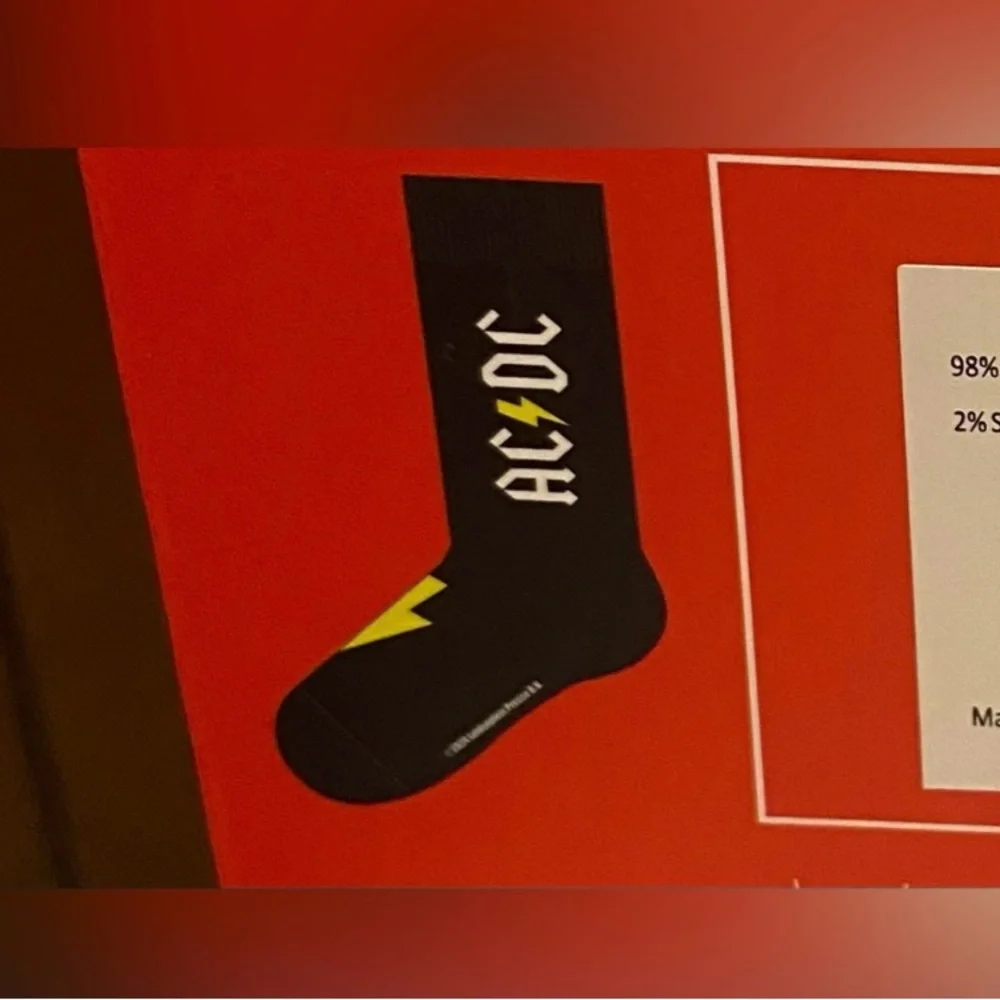 AC/DC Black and Yellow Casual Socks